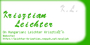 krisztian leichter business card